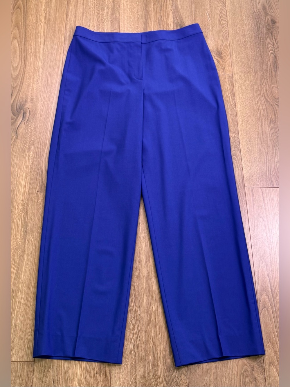 St. John Blue Straight Leg Dress Pants Trousers Career Workwear Size 14